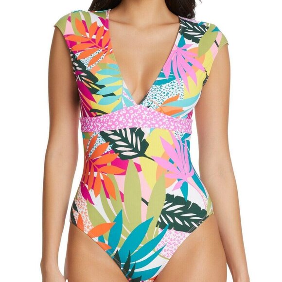 NWT! Bleu Rod Beattie Multi Color Wild At Heart One Piece Swimsuit NEW! - Picture 2 of 3